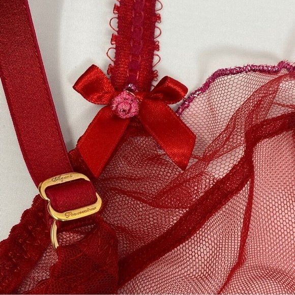 Agent Provocateur Lorna Red Pink Bra NWT - Picture 11 of 14